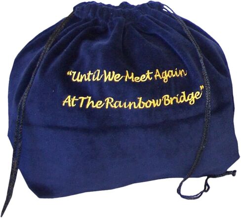 Small Burgundy Rainbow Bridge Velvet Cremation Urn Bag - Velvet Cotton Bag for Urn - Small Size 9"L x 6"W x 9"H - Great for Holding a Pet Urn Measuring 7"H or Smaller in Kuwait