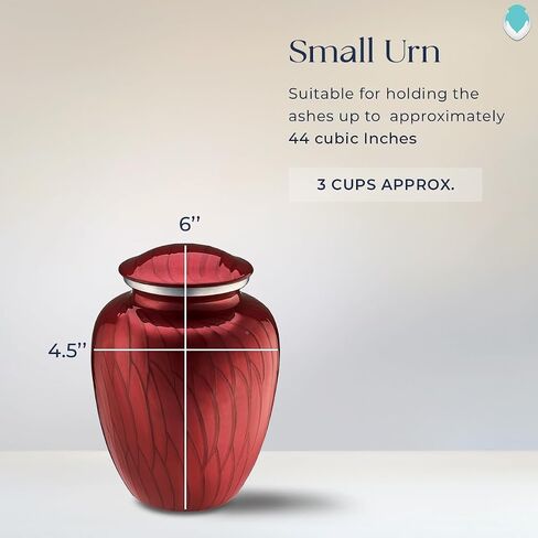 Geturns احتضان جرات حرق جثث الصورة الصغيرة للرماد البشري I Pearl Candy Red Photo Urn للرجال والنساء أنا 44 رطلاً in Kuwait