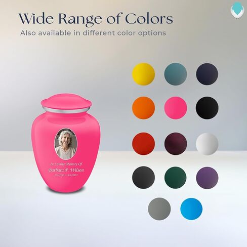 Geturns احتضان جرات حرق جثث الصورة الصغيرة للرماد البشري I Pearl Candy Red Photo Urn للرجال والنساء أنا 44 رطلاً in Kuwait
