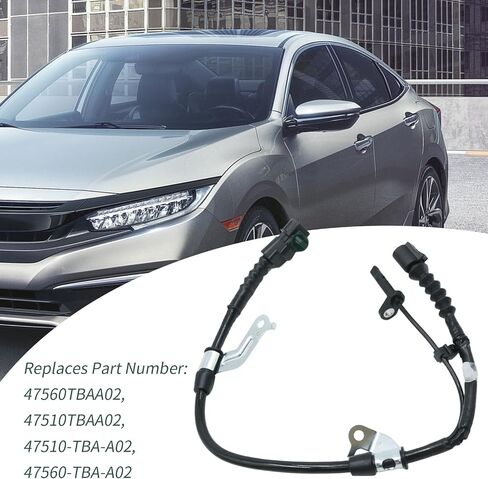 2 Pcs 47510-TBA-A02 ABS Wheel Speed Sensor, Replacement for Honda Civic 2016 2017 2018 2019 2020 2021, Replaces 47560-TBA-A02 (Rear Left Right Side) in Saudi Arabia