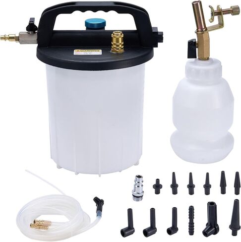 2L Vacuum Brake Bleeder Kit, Pneumatic Brake Fluid & Clutch Bleeding Extractor with 1L Refilling Bottle in Kuwait