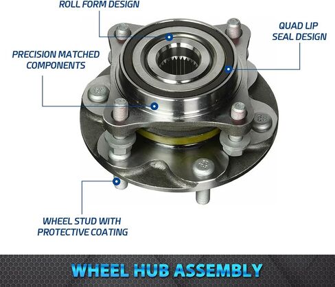 Bodeman - 4X4 4WD Models Front Wheel Hub and Bearing Assembly 2PC Set for Tacoma 4Runner FJ Cruiser Lexus GX470 GX460 in Saudi Arabia