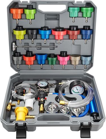 28PCS Coolant Pressure Tester & Vacuum Refill Kit,Radiator Pump Pressure Tester Kit for Automotive Cooling System Water Tank Leakage Detection in Kuwait