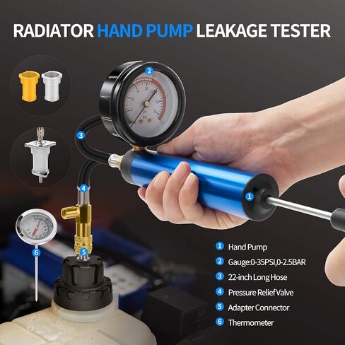 28PCS Coolant Pressure Tester & Vacuum Refill Kit,Radiator Pump Pressure Tester Kit for Automotive Cooling System Water Tank Leakage Detection in Kuwait