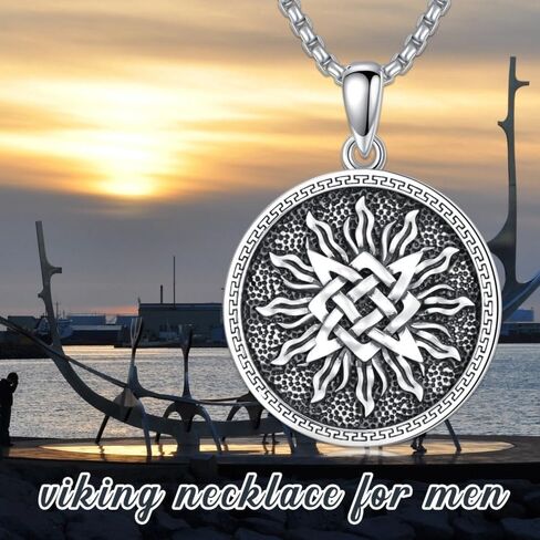 PELOVNY Sun Necklace 925 Sterling Silver Golden Jade Sun Pendant Sun Jewelry for Mothers Day Birthday Christmas Gifts Men Women in Kuwait
