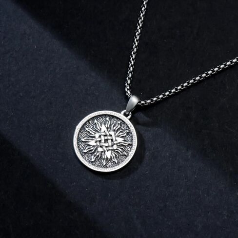 PELOVNY Sun Necklace 925 Sterling Silver Golden Jade Sun Pendant Sun Jewelry for Mothers Day Birthday Christmas Gifts Men Women in Kuwait