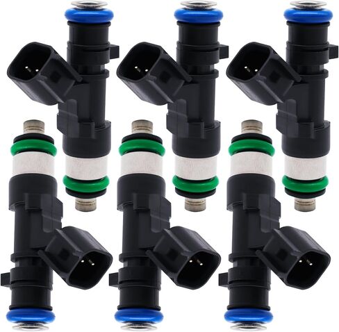 0280158191 Fuel Injectors 6 PCS 4 Holes Compatible with Ford Transit 150 250 350 3.7L V6 Compatible with Lincoln MKS MKT MKX MKZ 3.7L V6 in Kuwait