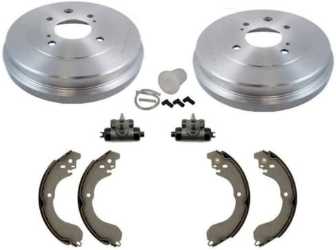 Rear Drums Brake Shoes Wheel Cylinders Bleeding Kit for Nissan for Cube 2009-2014 for Sentra 2007-2012 for Versa 2007-2012 Wagon Non-Asbestos Organic-Pad Material 153027 43206ET000 in Saudi Arabia