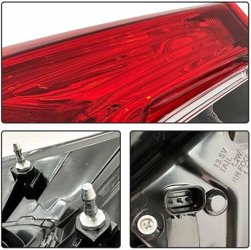 سيدان فقط سائق الجانب الأيسر من ضوء الذيل WO/لمبة متوافقة مع 2016-2021 Honda Civic Brake Brake Lamp Clear & Red Lens Halogen Presaction (Side Driver) in Kuwait