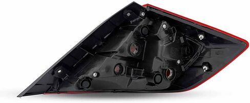 سيدان فقط سائق الجانب الأيسر من ضوء الذيل WO/لمبة متوافقة مع 2016-2021 Honda Civic Brake Brake Lamp Clear & Red Lens Halogen Presaction (Side Driver) in Kuwait