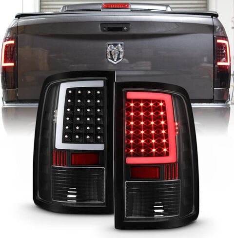 Acanii - لنموذج [مصنع LED] 2013-2018 Dodge RAM 1500 2500 3500 Black LED Tube Lights مصابيح الفرامل اليسار+اليمين in Saudi Arabia