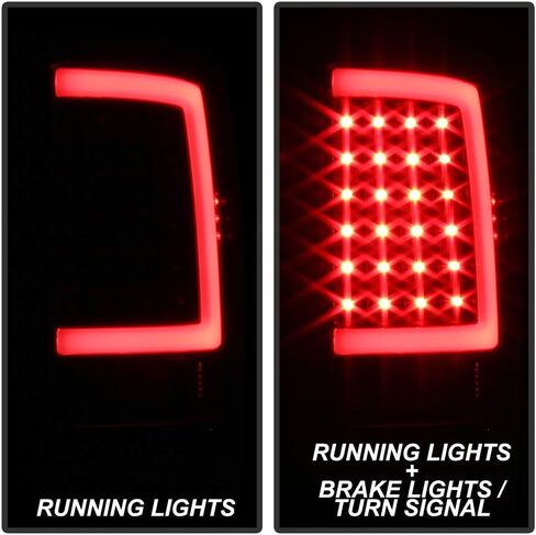 Acanii - لنموذج [مصنع LED] 2013-2018 Dodge RAM 1500 2500 3500 Black LED Tube Lights مصابيح الفرامل اليسار+اليمين in Saudi Arabia