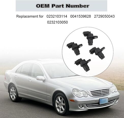 4pcs محرك محرك محرك مستشعر موضع عمود الحدبات متوافق مع مرسيدس-بنز 2005-2012 استبدال 0232103114 0041539628 2729050043 023210305050 in Saudi Arabia