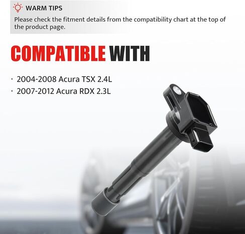 Ignition Coil Pack Set of 4 fit for 2.3 Acura RDX 2007 2008 2009 2010 2011 2012, 2.4 Acura TSX Base 2004 2005 2006 2007 2008, UF417 in Saudi Arabia