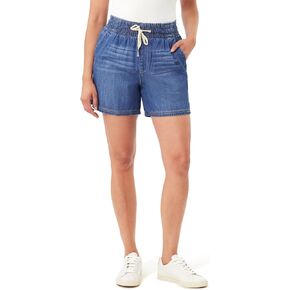 kensie Jeans Shorts for Women 5-Inch High Rise Elastic Tie Front Shorts, Sizes Small to X-Large in Saudi Arabia