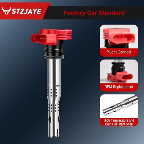 مجموعة ملفات الإشعال UF529 من 4 عبوات متوافقة مع Audi A3 2005-2013 ، لـ A3 2010 ، لـ A4 Allroad 2013-2016 2.0L ، لـ A4 Quattro 2005-2016 ، لـ A5 2008-2009 ، لفلكس واجن بيتل 2012-2016 in Saudi Arabia
