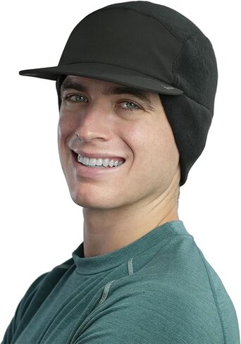 TrailHeads Men’s Winter Hat with Visor - Fleece Beanie for Men - Warm Hats for Men - Black Beanie, Running, Winter Golf in Saudi Arabia