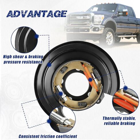 926270 Rear Loaded Parking Brake Backing Plate Assembly, Fit for Ford F-250 1999, F-250 Super Duty 1999-2004, F-350 Super Duty 1999-2004, Excursion 2000-2005, OE 926-270, 4C3Z2209AA, YC3Z2209CA in Kuwait