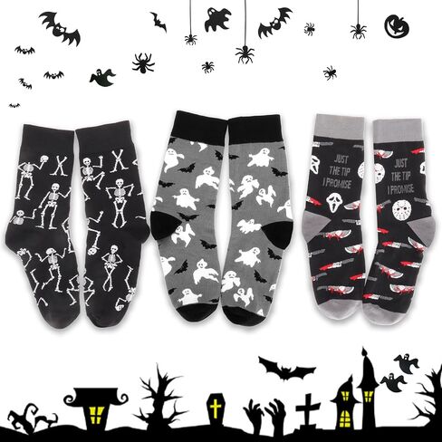 Funny Halloween Socks for Women Men Crazy Socks for Halloween Spooky Gifts in Kuwait
