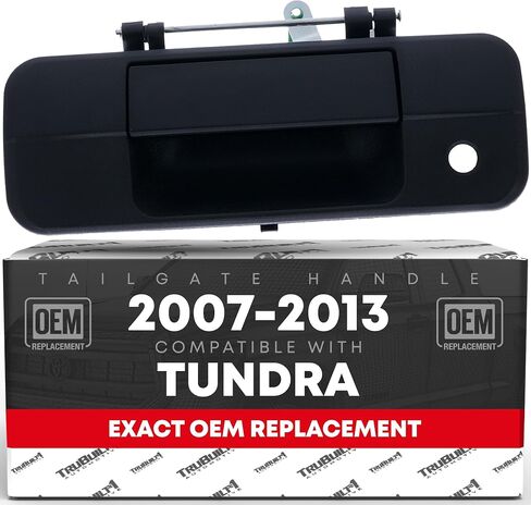 Tailgate Handle Assembly Replacement, Upgraded Metal - Compatible with 2007-2013 Toyota Tundra - Liftgate Latch Handle, Textured Black No Camera Hole - OEM 69090-0C040, 81213, TO1915113 in Kuwait