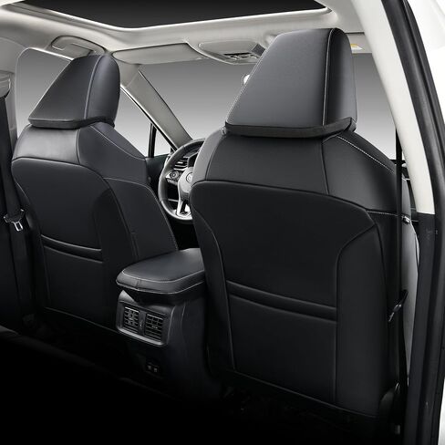 RAV4 Seat Covers, Custom Fit Toyota RAV4 2019 2020 2021 2022 2023 2024 2025, Full Covered Vehicle Accessories Fit for RAV 4 LE, XLE, XLE Premium, Limited - Black in Kuwait