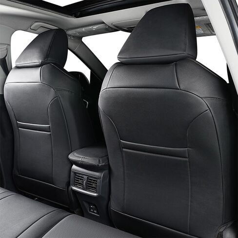 RAV4 Seat Covers, Custom Fit Toyota RAV4 2019 2020 2021 2022 2023 2024 2025, Full Covered Vehicle Accessories Fit for RAV 4 LE, XLE, XLE Premium, Limited - Black in Kuwait