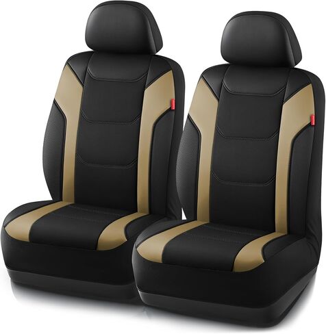 غطاء مقعد السيارة من Rubbermaid Leather-غطاء مقعد أمامي عالمي ، وتوافق مع الوسادة الهوائية ، وسهلة التثبيت ، ومقاومة مقاومة للماء ودائم للسيارات للشاحنات والشاحنات وسيارات الدفع الرباعي والشاحنات-الأسود in Saudi Arabia
