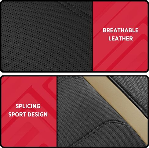 غطاء مقعد السيارة من Rubbermaid Leather-غطاء مقعد أمامي عالمي ، وتوافق مع الوسادة الهوائية ، وسهلة التثبيت ، ومقاومة مقاومة للماء ودائم للسيارات للشاحنات والشاحنات وسيارات الدفع الرباعي والشاحنات-الأسود in Saudi Arabia