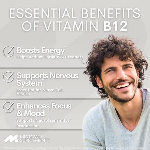 B12 Vitamins 5000 MCG - Dropsual B12 Methylcobalamin Drops - فيتامين ب 12 للنساء والرجال - المزاج والطاقة المعزز B 12 للتمثيل الغذائي والدعم الصحي in Saudi Arabia