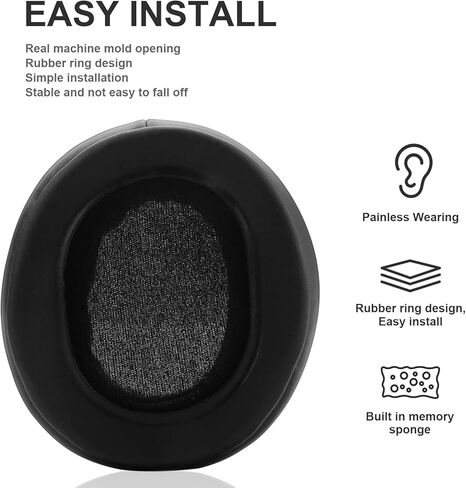 وسائد أذن بديلة من جل التبريد M50X متوافقة مع سماعات الأذن Audio-Technica ATH M50X/M40X/M40/M30/M20 من إسفنج الذاكرة ووسادات الأذن وأغطية الأذن وأجزاء إصلاح أكواب الأذن in Kuwait