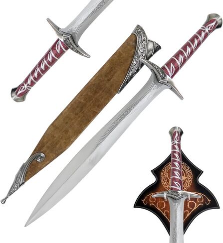 Handmade Movie Replica Engraved Stainless Steel Blade Medieval Styled Authentic Steel Sting Short Engraved J2 Steel Sword with Wall Mounting Scabbard Included Fantasy Sword in Saudi Arabia