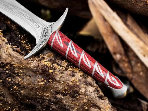 Handmade Movie Replica Engraved Stainless Steel Blade Medieval Styled Authentic Steel Sting Short Engraved J2 Steel Sword with Wall Mounting Scabbard Included Fantasy Sword in Saudi Arabia