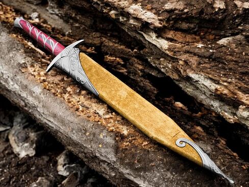 Handmade Movie Replica Engraved Stainless Steel Blade Medieval Styled Authentic Steel Sting Short Engraved J2 Steel Sword with Wall Mounting Scabbard Included Fantasy Sword in Saudi Arabia