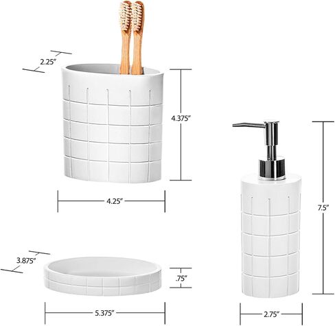 Creative Scents White Small Bathroom Trash Can - Small Waste Basket for Bathroom - Space Friendly Wastebasket Bin for Bathroom, Powder Room, Bedroom Or Living Room (Polar Collection) in Saudi Arabia