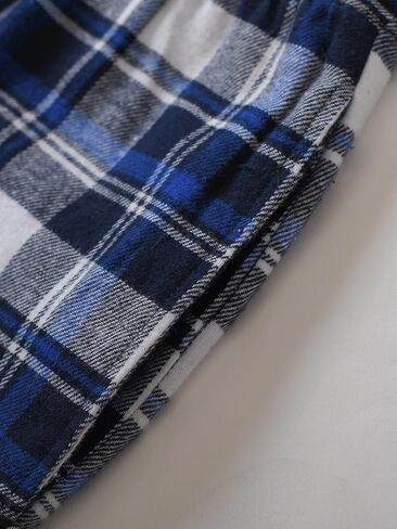 Latuza Men's 34''/36'' Inseam Tall Flannel Pajama Pants Cotton Plaid Lounge Pants in Saudi Arabia