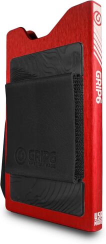 محفظة Grip6 للرجال والنساء: محفظة أنيقة ، متينة ، ضئيلة للغاية مع تقنية حجب RFID ، مصنوعة في الولايات المتحدة الأمريكية ، جسم الألومنيوم in Kuwait