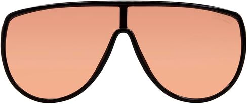 Tom Ford FT1182 05E Sunglasses Shiny Black/Photochromic Orange Shield 138mm in Saudi Arabia