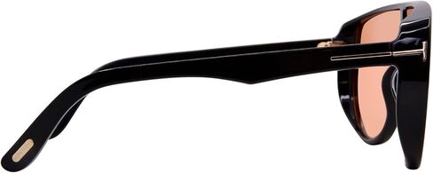 Tom Ford FT1182 05E Sunglasses Shiny Black/Photochromic Orange Shield 138mm in Saudi Arabia