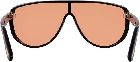 Tom Ford FT1182 05E Sunglasses Shiny Black/Photochromic Orange Shield 138mm in Saudi Arabia