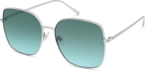 SOJOS Trendy Eversive Square Metal Frame نظارات شمسية للنساء رجال Retro Big Flat Protect UV Protections SJ1146 in Kuwait