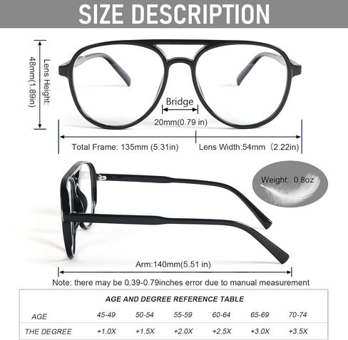 DXYXYO 3 Pack Oversized Retro Aviator Reading Glasses for Women, Mens Big Lightweight Blue Light Blocking Computer Readers in Kuwait