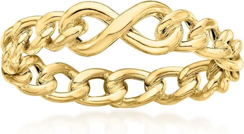 Ross-Simons Pure Collection Italian 14kt inding gold infinity Symbol ring. حجم 8 in Saudi Arabia