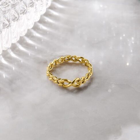 Ross-Simons Pure Collection Italian 14kt inding gold infinity Symbol ring. حجم 8 in Saudi Arabia
