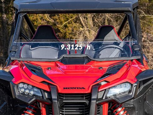 SuperAtv Clear Half Half Hindshield لعام 2019+ Honda Talon 1000x / 1000r / 2020+ Honda Talon 1000x-4 | 1/4 "البولي كربونات بناء 250x أقوى من الزجاج in Saudi Arabia