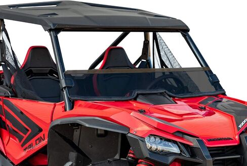 SuperAtv Clear Half Half Hindshield لعام 2019+ Honda Talon 1000x / 1000r / 2020+ Honda Talon 1000x-4 | 1/4 "البولي كربونات بناء 250x أقوى من الزجاج in Saudi Arabia