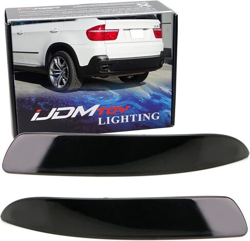 iJDMTOY Smoked Lens Rear Bumper Reflector Replacements Compatible With 2007-2010 BMW E70 X5, OE-Spec LH RH Assembly in Saudi Arabia