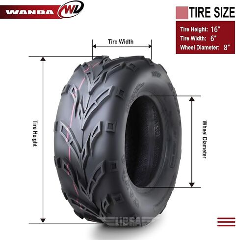WANDA One Go Kart Sport ATV tire 16x6-8 16x6x8 4PR P361 10188 in Kuwait