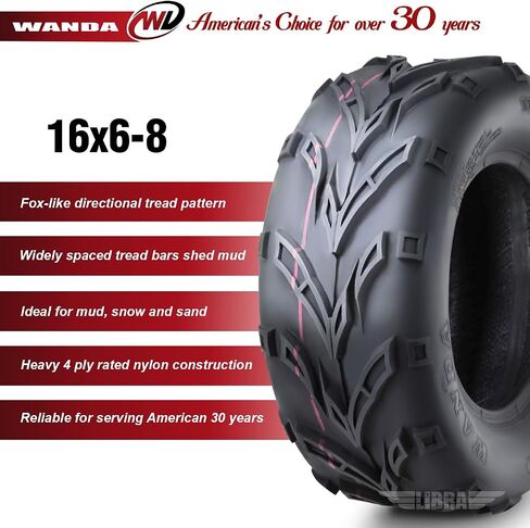 WANDA One Go Kart Sport ATV tire 16x6-8 16x6x8 4PR P361 10188 in Kuwait