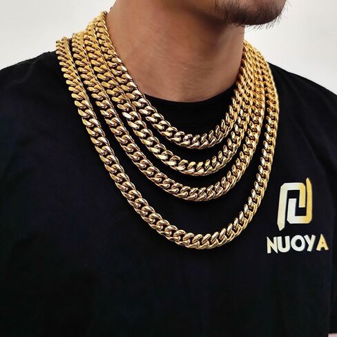 Solid 18K gold necklace men's cross Cuban chain necklace moissanite fashion accessories Father's Day/Christmas/birthday gift in Saudi Arabia