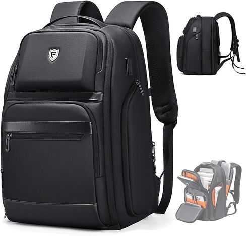 Travel Laptop Backpack for Men, Expandable Water Resistant 15.6 Inch Computer Backpack with USB Port, Mens Hardshell Laptop Bag for Business/Work/College, Black in Saudi Arabia